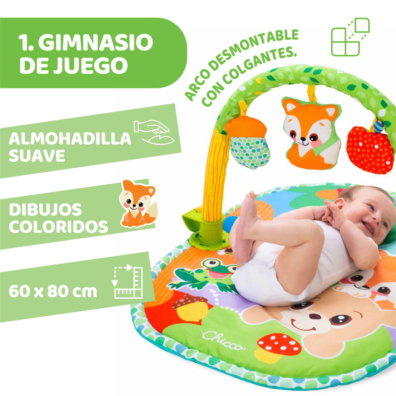 Gimnasio Para Bebe 3 En 1 Chicco Con Arco Para Cuna