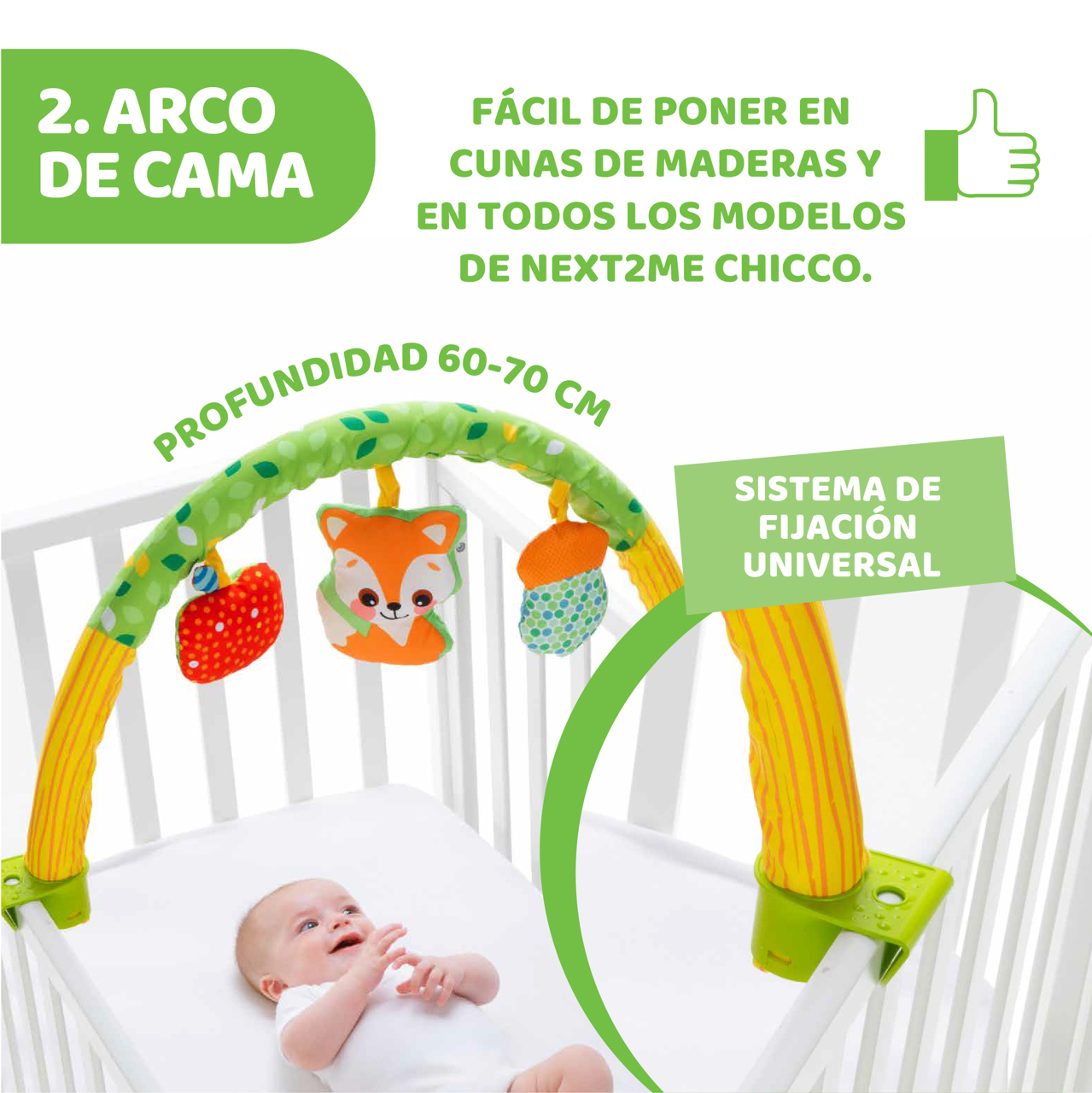 Gimnasio Para Bebe 3 En 1 Chicco Con Arco Para Cuna