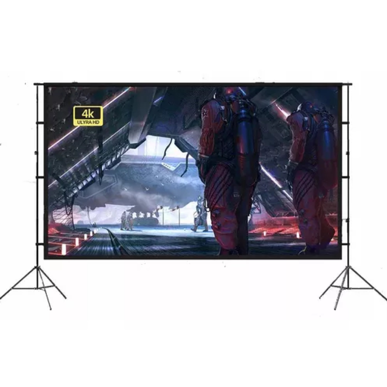 Pantalla Para Proyector Enrollable De 120 Con Tripie Soporte