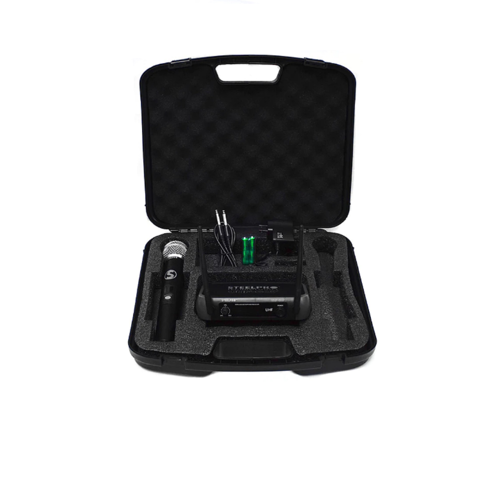 Steelpro - Micrófono Profesional - Inalambrico - Uhf-607 Color Negro