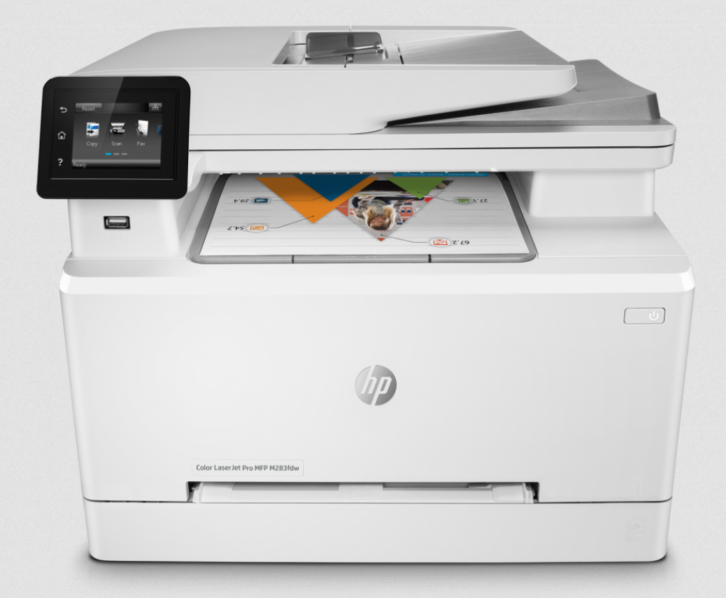Impresora Multifuncional HP Color LaserJet Pro MFP M283fdw, WiFi, Impresión a doble cara, AAD (7KW75A)