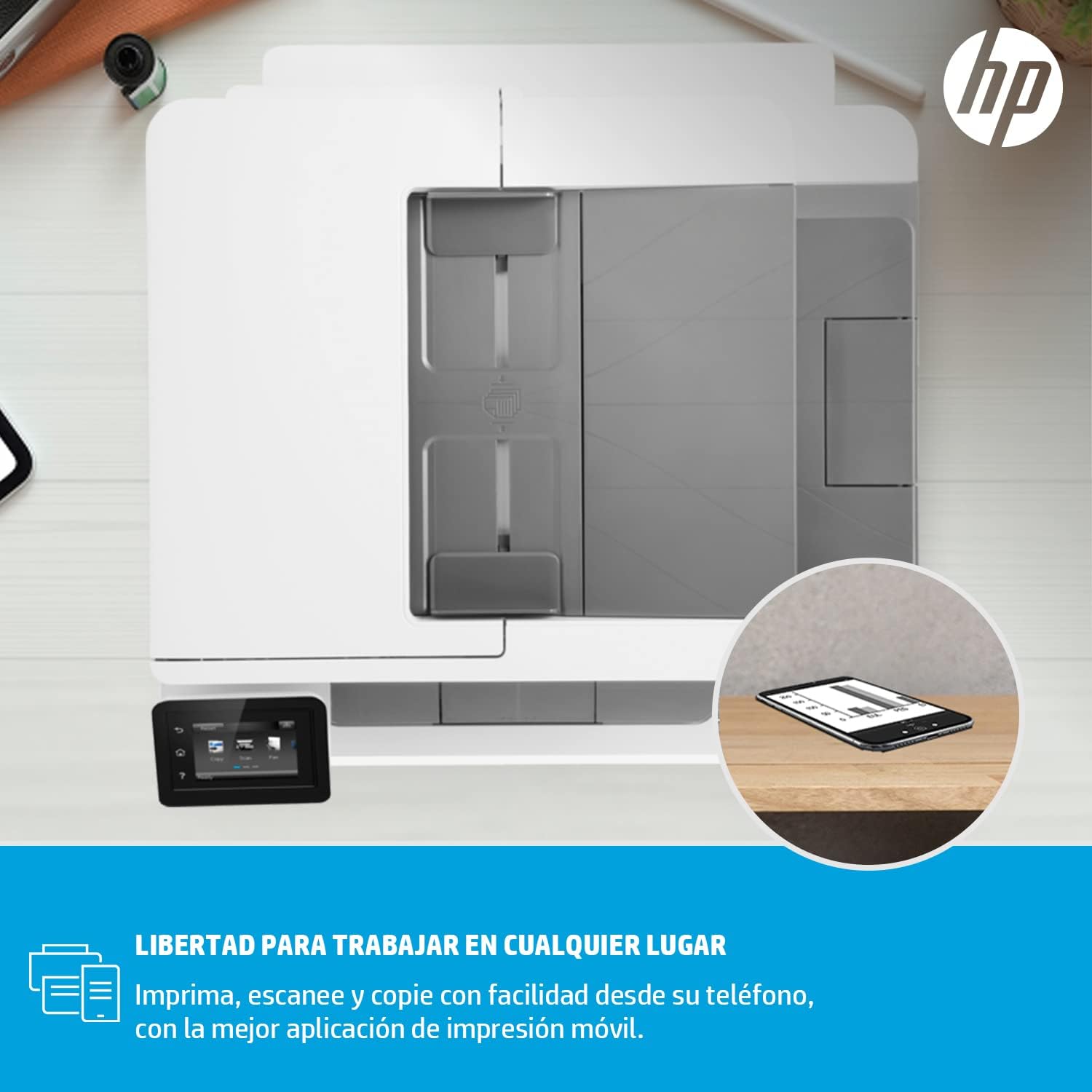 Impresora Multifuncional HP Color LaserJet Pro MFP M283fdw, WiFi, Impresión a doble cara, AAD (7KW75A)