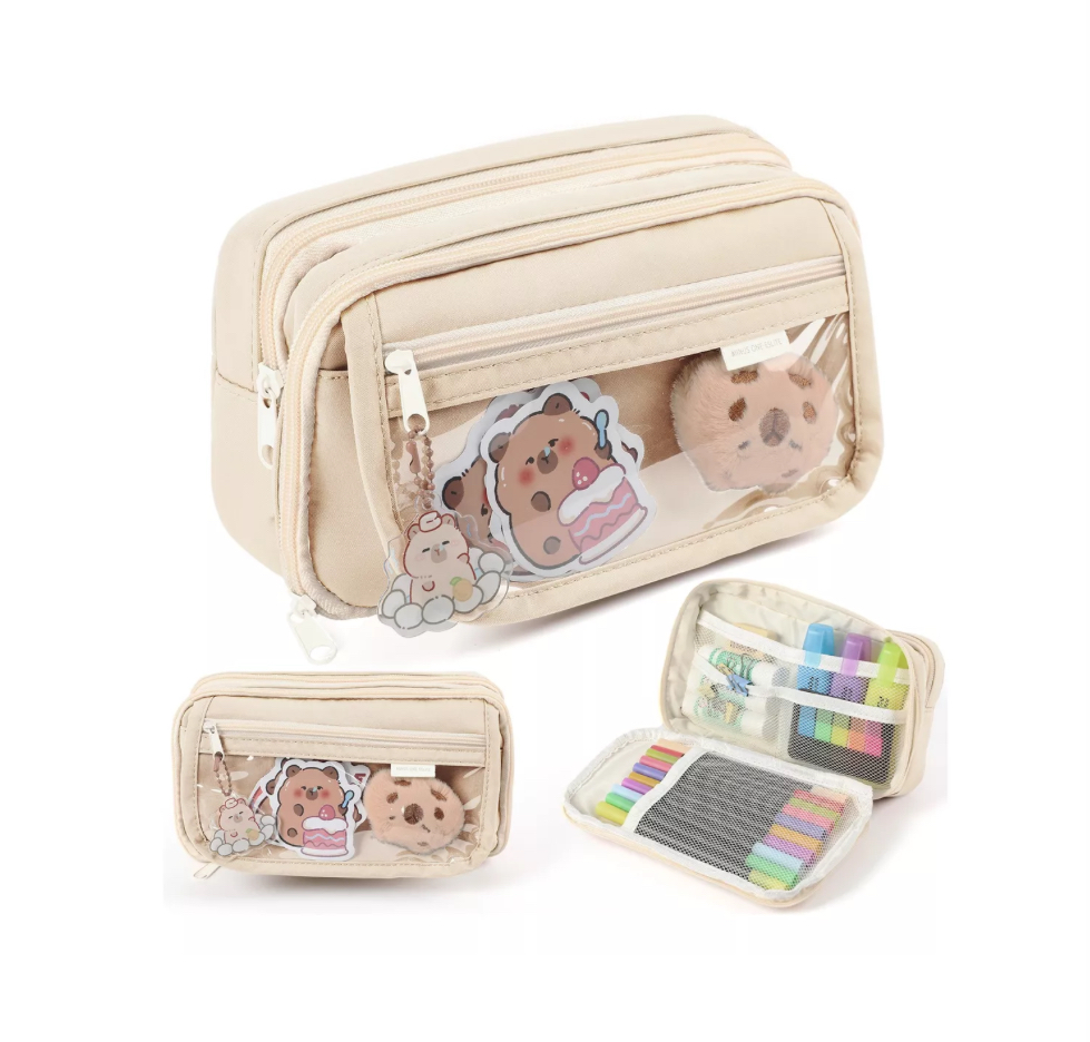 Estuche de Capibara De Revestimiento Múltiple Color Beige 