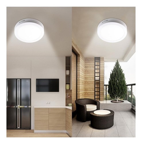 Lampara Led De Sobreponer 18w Plafón Pack 10 Piezas Color Blanco