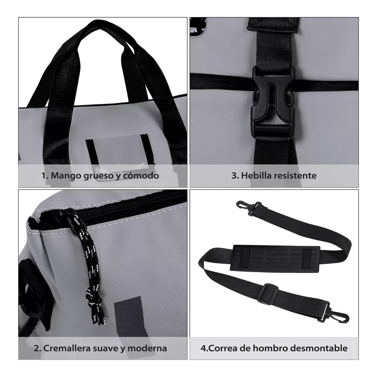 Maleta Deportiva Gym Bolsa De Viaje Para Gimnasio Fitness Gris