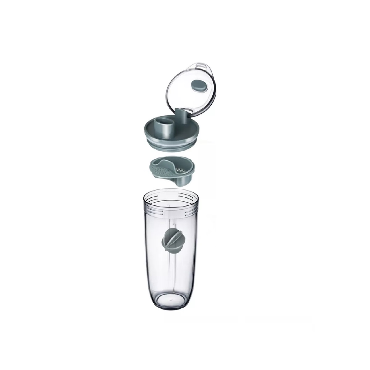 Proteina Shaker Gym Mezcladora Productos Deportivos 400ml Gris