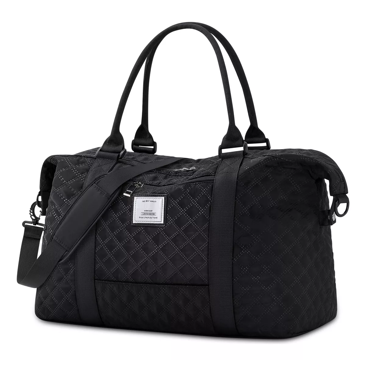Maleta Deportiva Mujer Impermeable Bolsa Para Gym Negro
