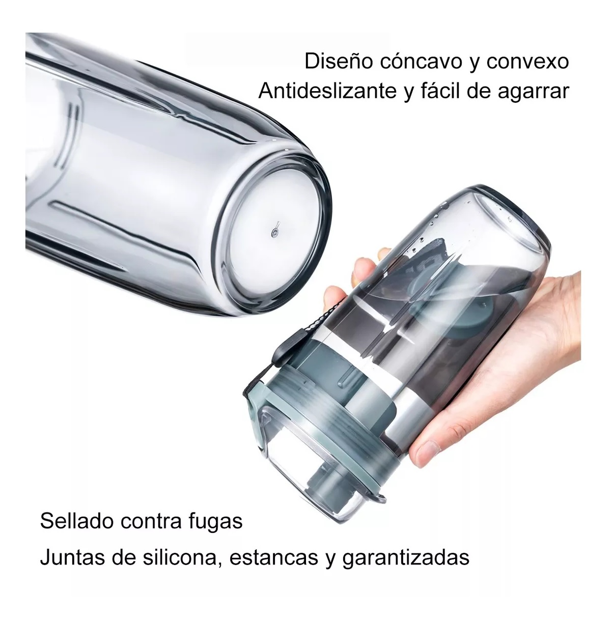 Proteina Shaker Gym Mezcladora Productos Deportivos 400ml Gris