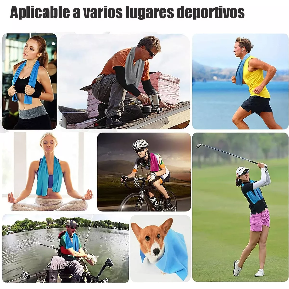 Set 4 Toalla Deportiva Microfibra Enfriamiento Para Gym Natación