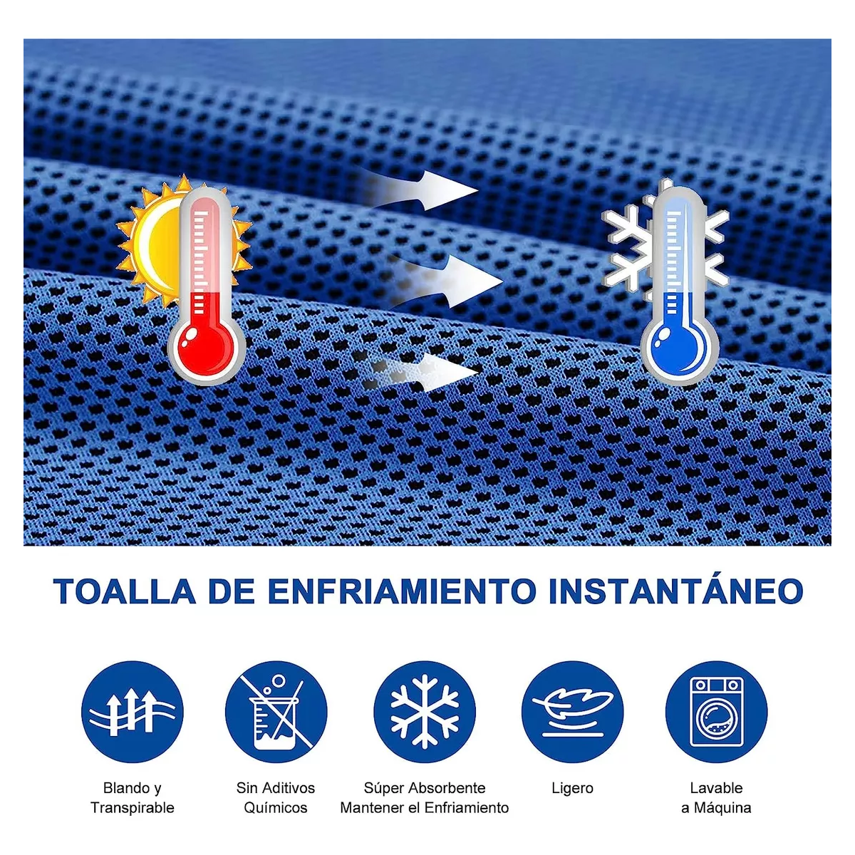 Set 4 Toalla Deportiva Microfibra Enfriamiento Para Gym Natación
