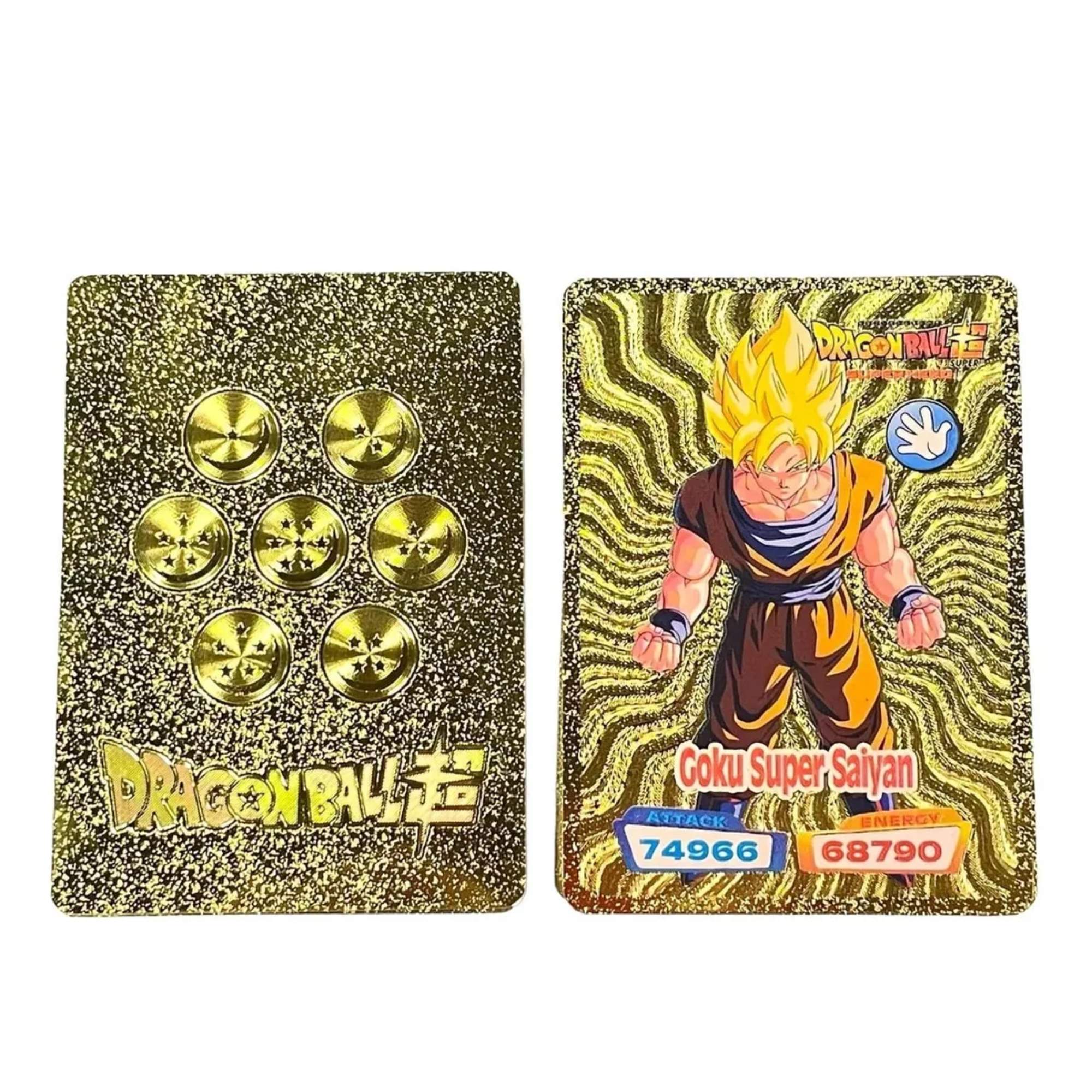 Juego De Cartas Tarjetas Dragon Ball Doradas Colección 55pz