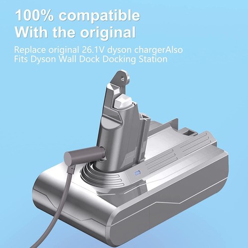 Cargador De Repuesto De Ca Para Dyson V8 V7 Dc58 Dc59 Dc6 gris