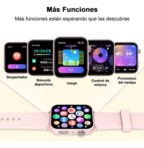 Reloj Inteligente Mujer, Smartwatch, Llamada, Asistente Voz