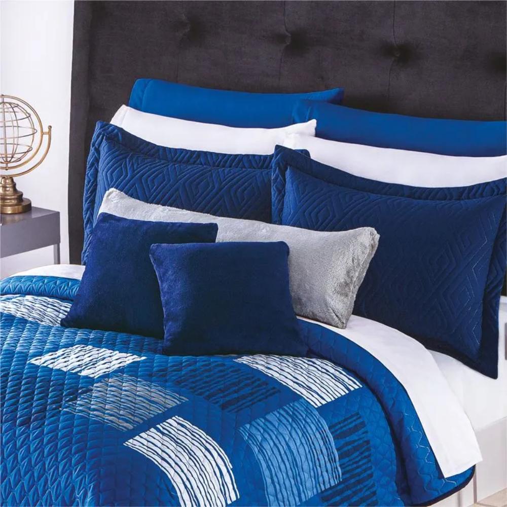 Edredon Ligero Neo Lugano 2V Azul King Size Xl Concord
