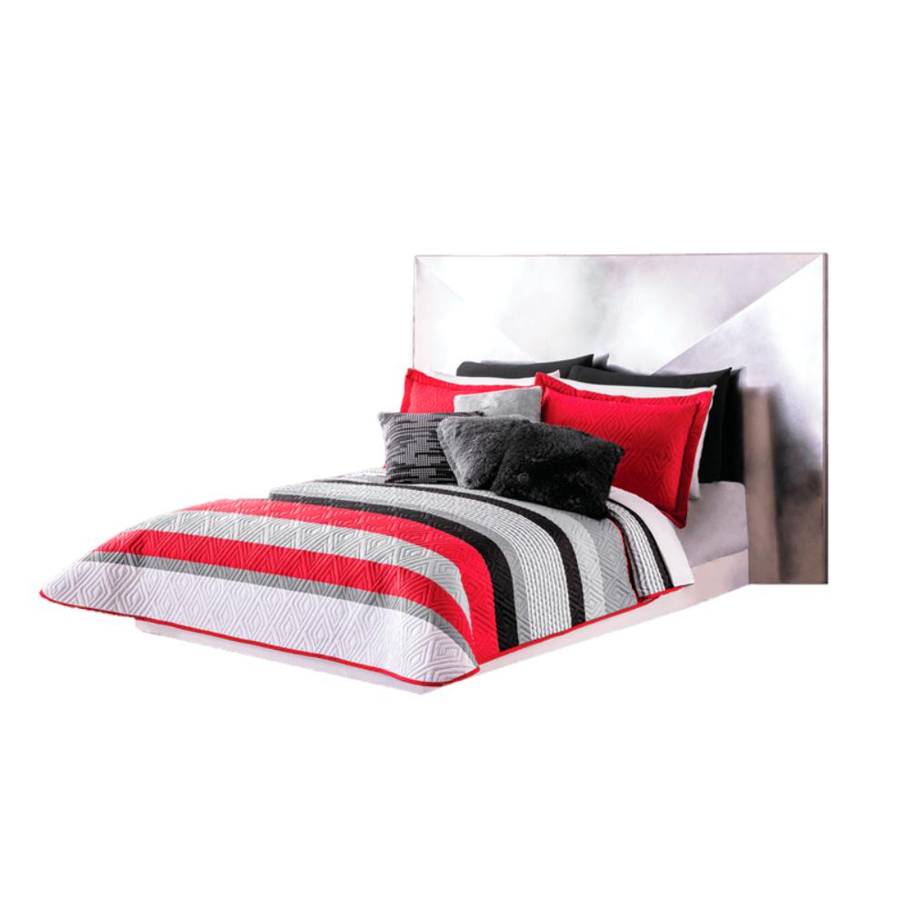 Edredon Ligero Neo Bruss Bies Rojo King Size Xl Concord