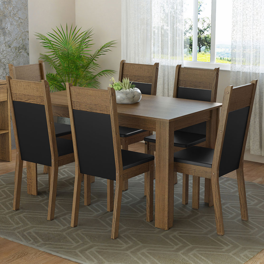 Juego de Comedor com Mesa y 6 Sillas Madesa Bahamas MN
