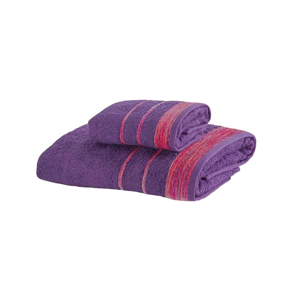 Juego Toallas De Baño Algodón Montana Uva Concord