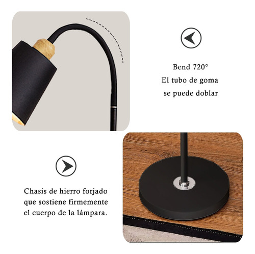 Lamparas De Piso De Metal Moderna Minimalista Ajustable 12w