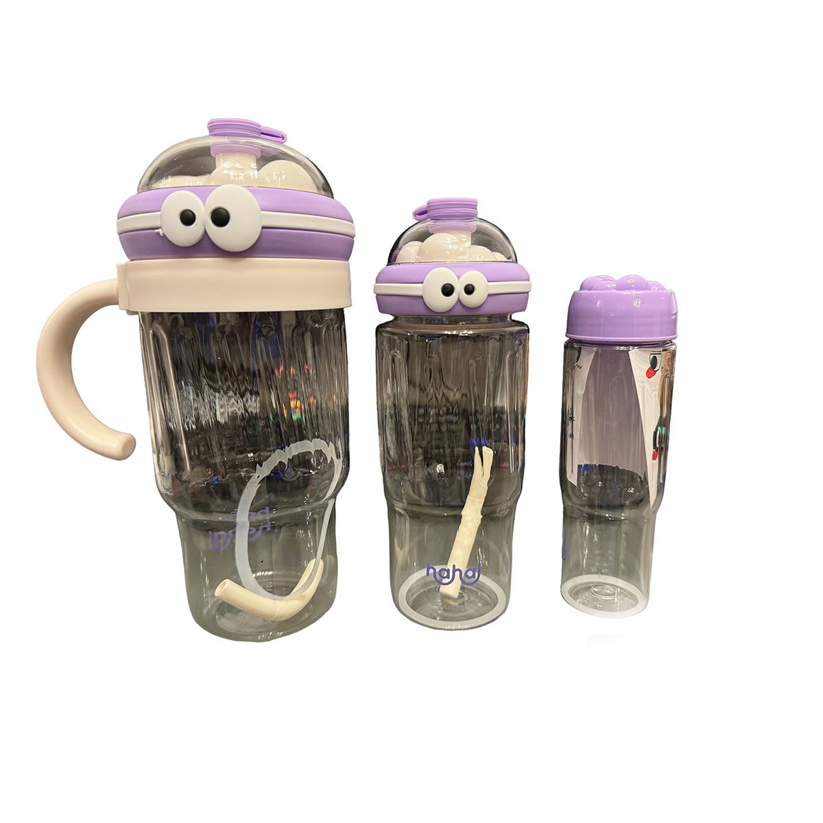 Trio De Vaso De Ojitos Color Lila
