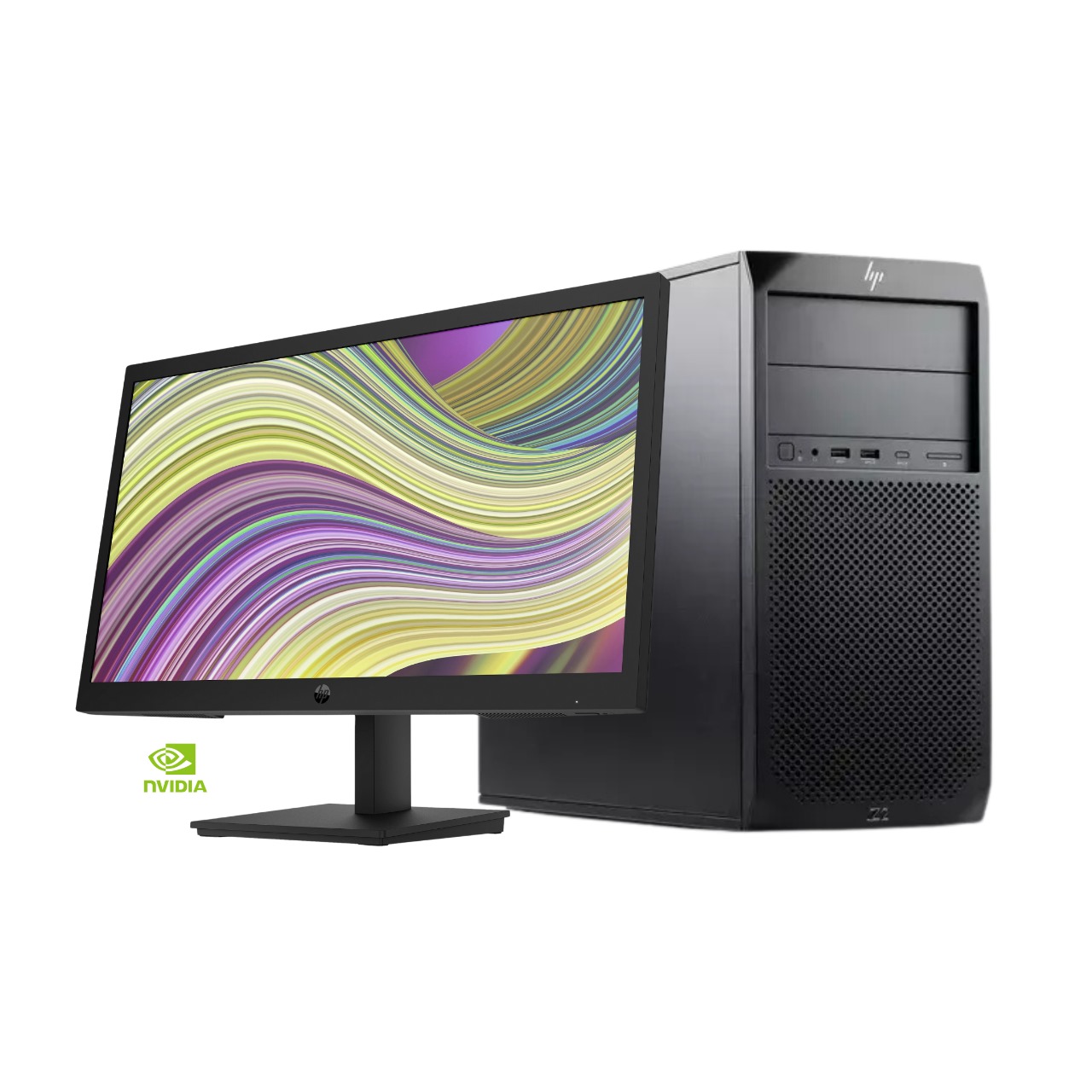 Equipo Completo Xeon HP Z2 G4 32 Ram 480 Ssd+1tb Hdd Lcd 24 PuLG T.v 8gb