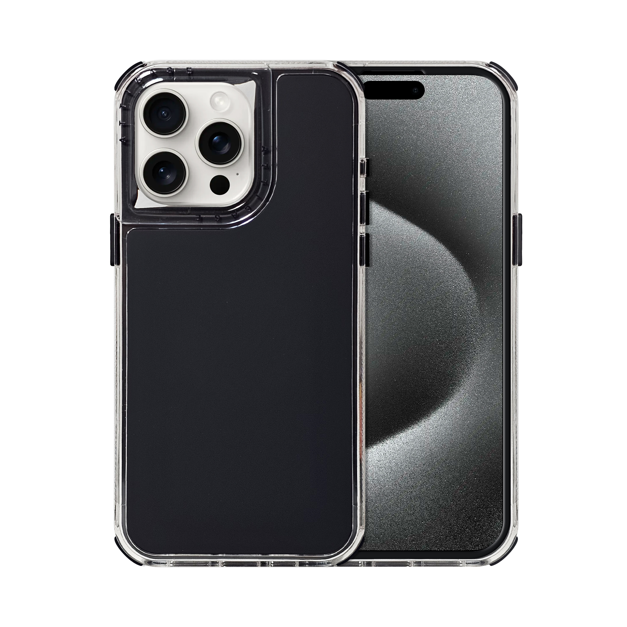 Funda Uso Rudo Rainbow Paint Negro Para iPhone 15 Pro Max