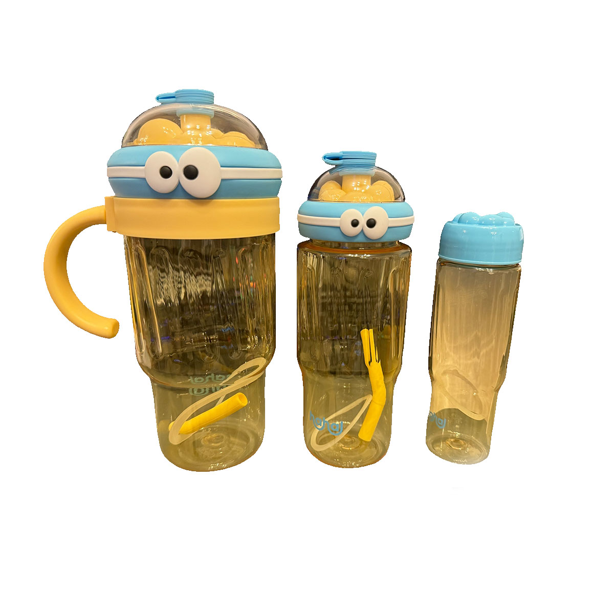 Trio De Vaso De Ojitos Color Amarillo/Azul DM 