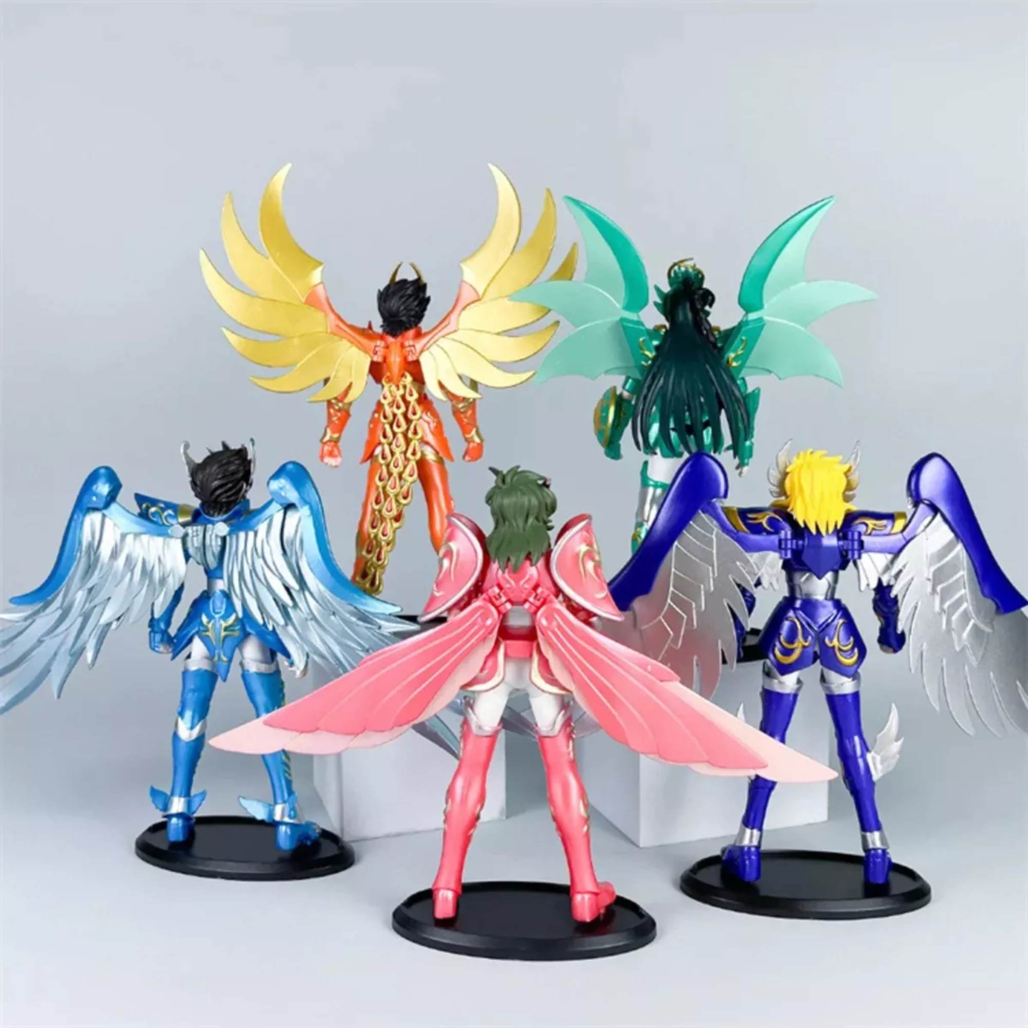 5 Figuras Caballeros Del Zodiaco Saint Seiya Armadura Divina