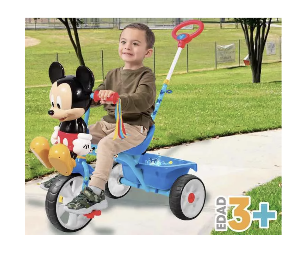 Triciclo Apache Mickey Mouse 2 En 1 Azul