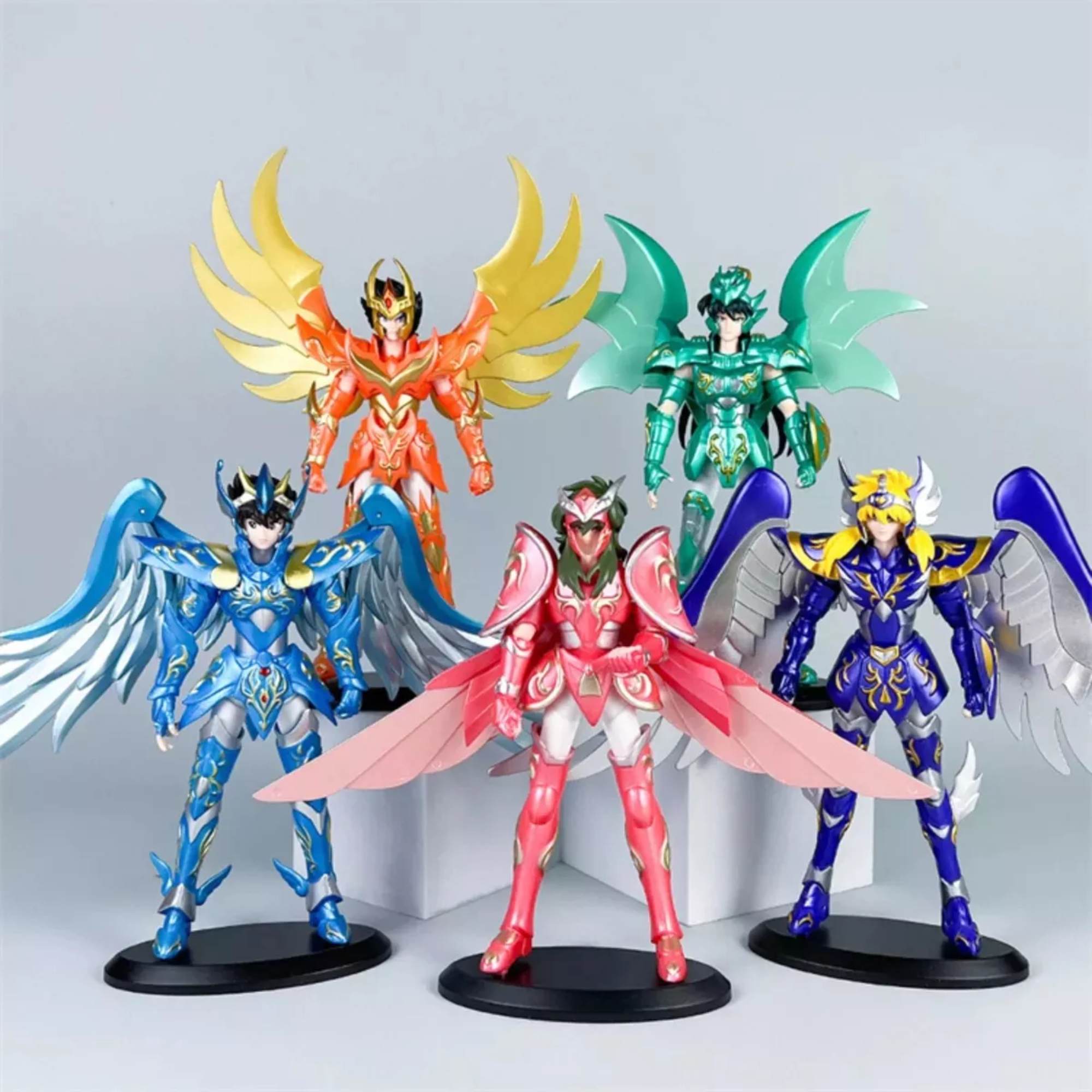 5 Figuras Caballeros Del Zodiaco Saint Seiya Armadura Divina