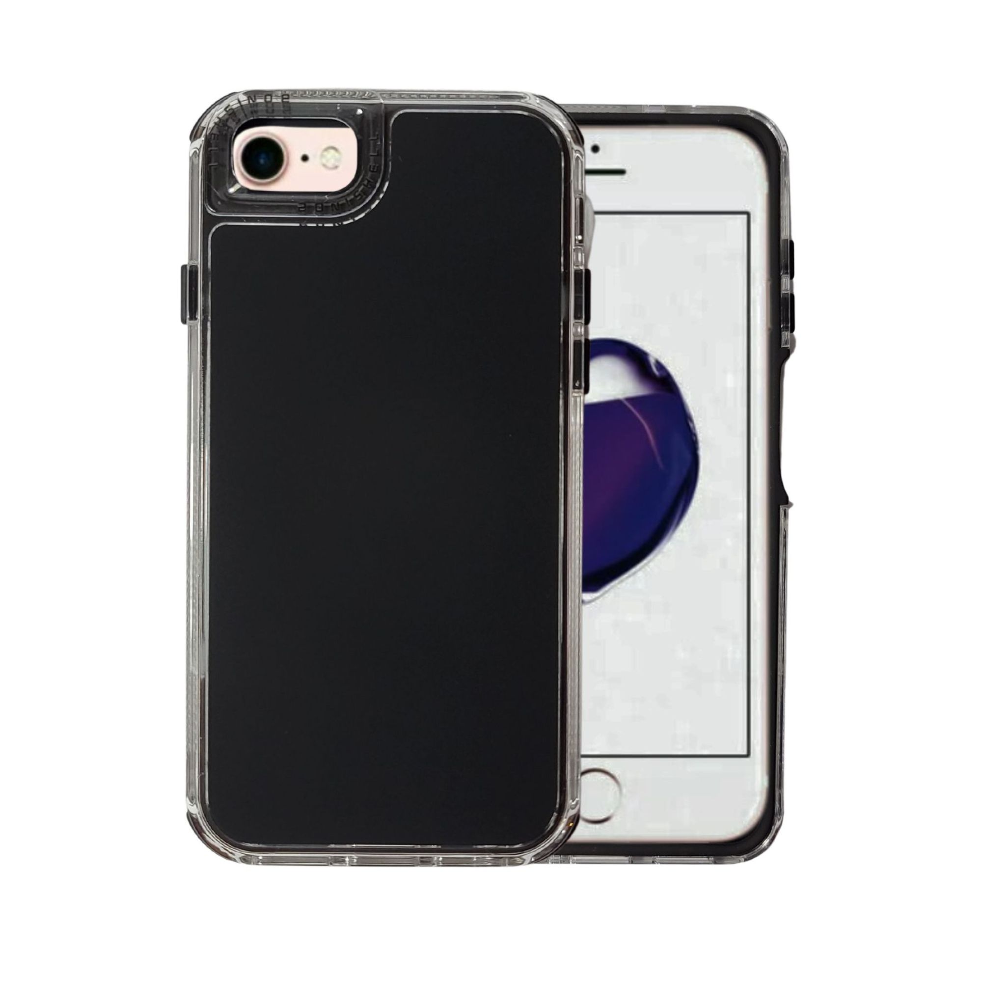 Funda Uso Rudo Rainbow Paint Negro Para iPhone 6 / 7 / 8 / SE