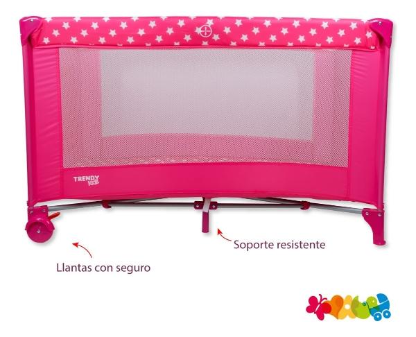 Cuna Corral Para Bebé Trendy Kids K800 Mini Plegable Rosa