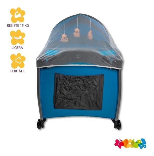 Cuna Corral Para Bebé Trendy Kids K500 Mosquitero Y Musical Azul