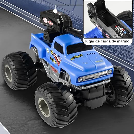 AI-PIKA Coche RC,Todoterreno Acrobático RC 2.4GHz，Dispara 5000 Rondas de Bombas de Agua, Juguete de Regalo Perfecto，Regalo de Navidad，Apto para niños y niñas Mayores de 5 años