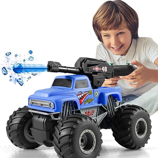 AI-PIKA Coche RC,Todoterreno Acrobático RC 2.4GHz，Dispara 5000 Rondas de Bombas de Agua, Juguete de Regalo Perfecto，Regalo de Navidad，Apto para niños y niñas Mayores de 5 años