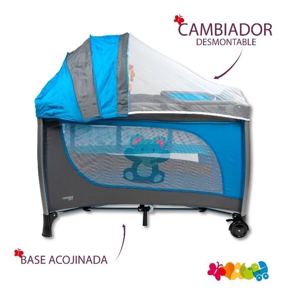Cuna Corral Para Bebé Trendy Kids K500 Mosquitero Y Musical Azul
