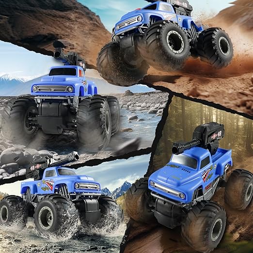 AI-PIKA Coche RC,Todoterreno Acrobático RC 2.4GHz，Dispara 5000 Rondas de Bombas de Agua, Juguete de Regalo Perfecto，Regalo de Navidad，Apto para niños y niñas Mayores de 5 años