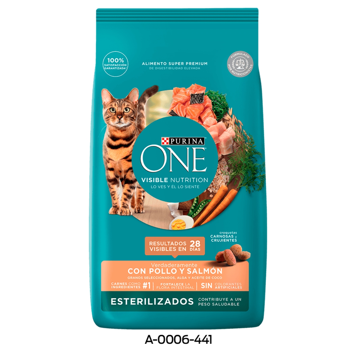 Alimento Para Gato Purina® One® Esterilizado Con Pollo Y Salmón Premium 7kg