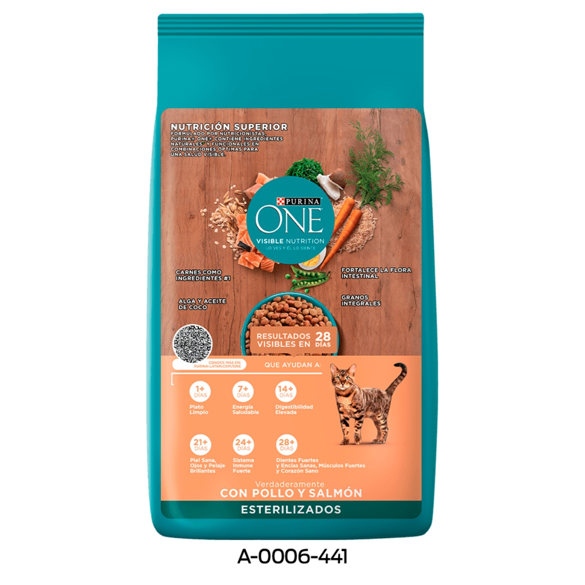 Alimento Para Gato Purina® One® Esterilizado Con Pollo Y Salmón Premium 7kg