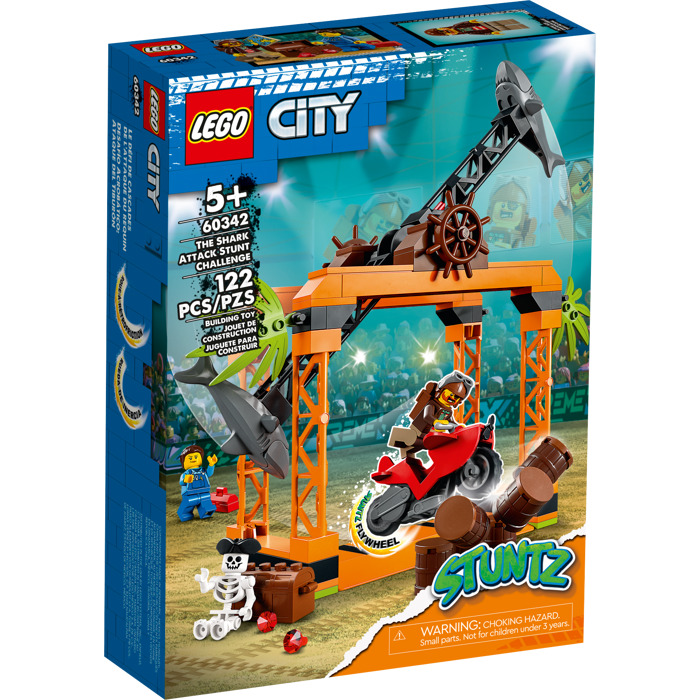 LEGO - 60342 CITY Desafío Acrobático: Ataque del Tiburón 122 PZAS.