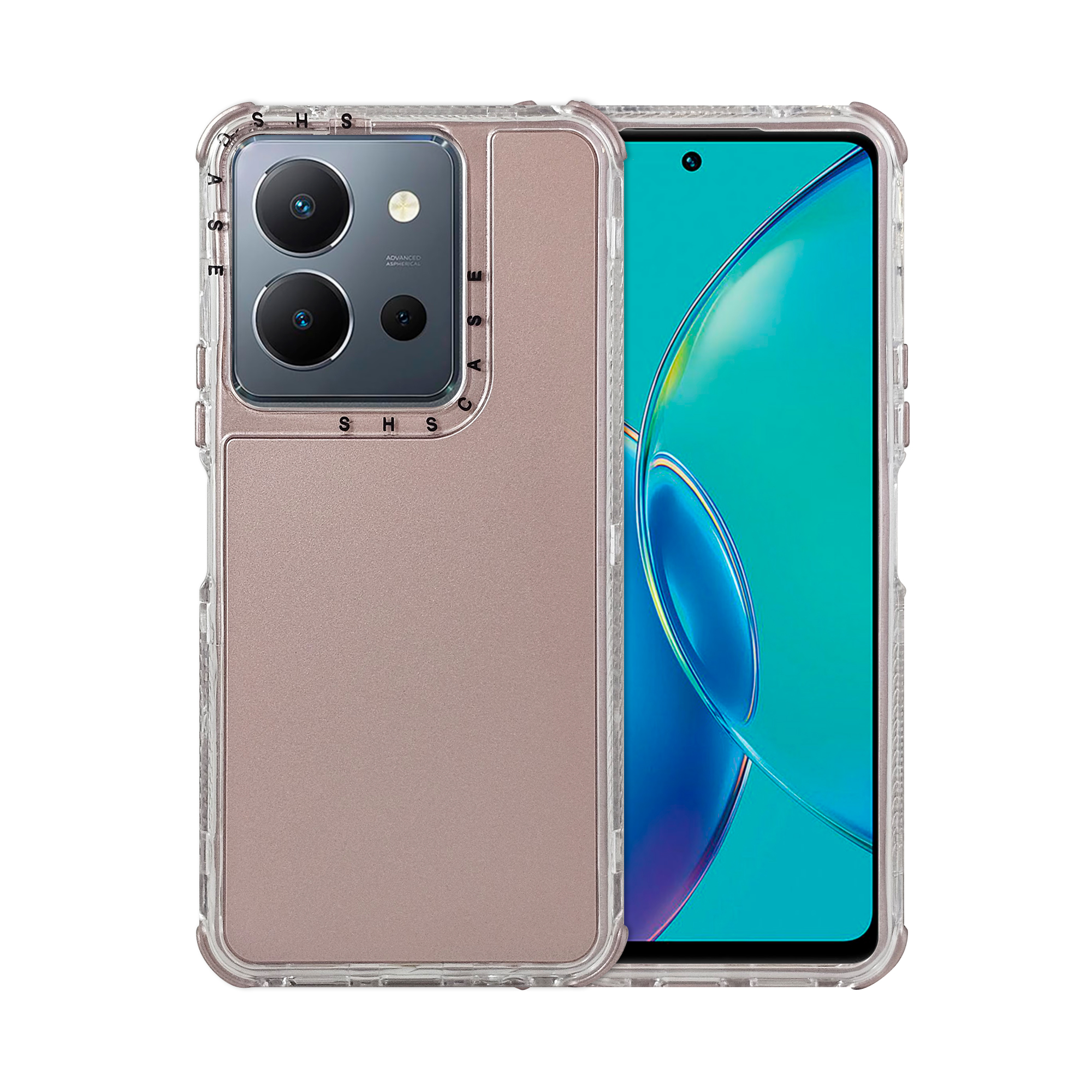 Funda Uso Rudo Rainbow 360 Rosa Para Vivo Y36