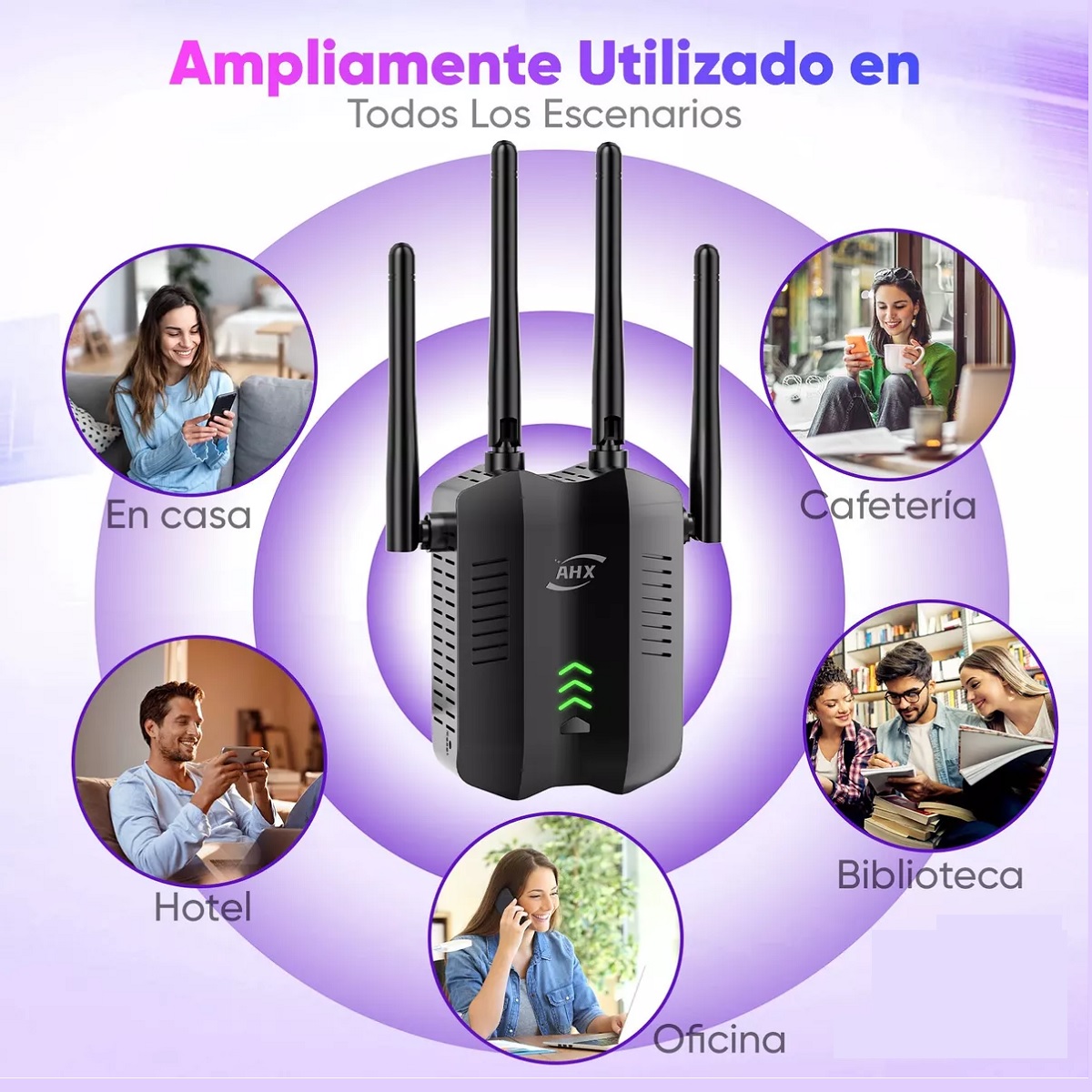 Repetidor Wifi Amplificador Señal 1200mbps 110/230v Wps 5g