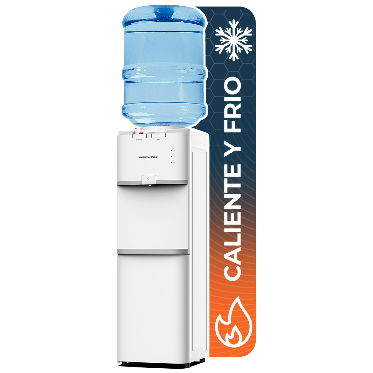 Dispensador de Agua garrafón despachador premium termoeléctrico 2 funciones Enfriador Calentador de Agua 2 tomas para garrafón de hasta 20L 127v Water dispenser Beckon