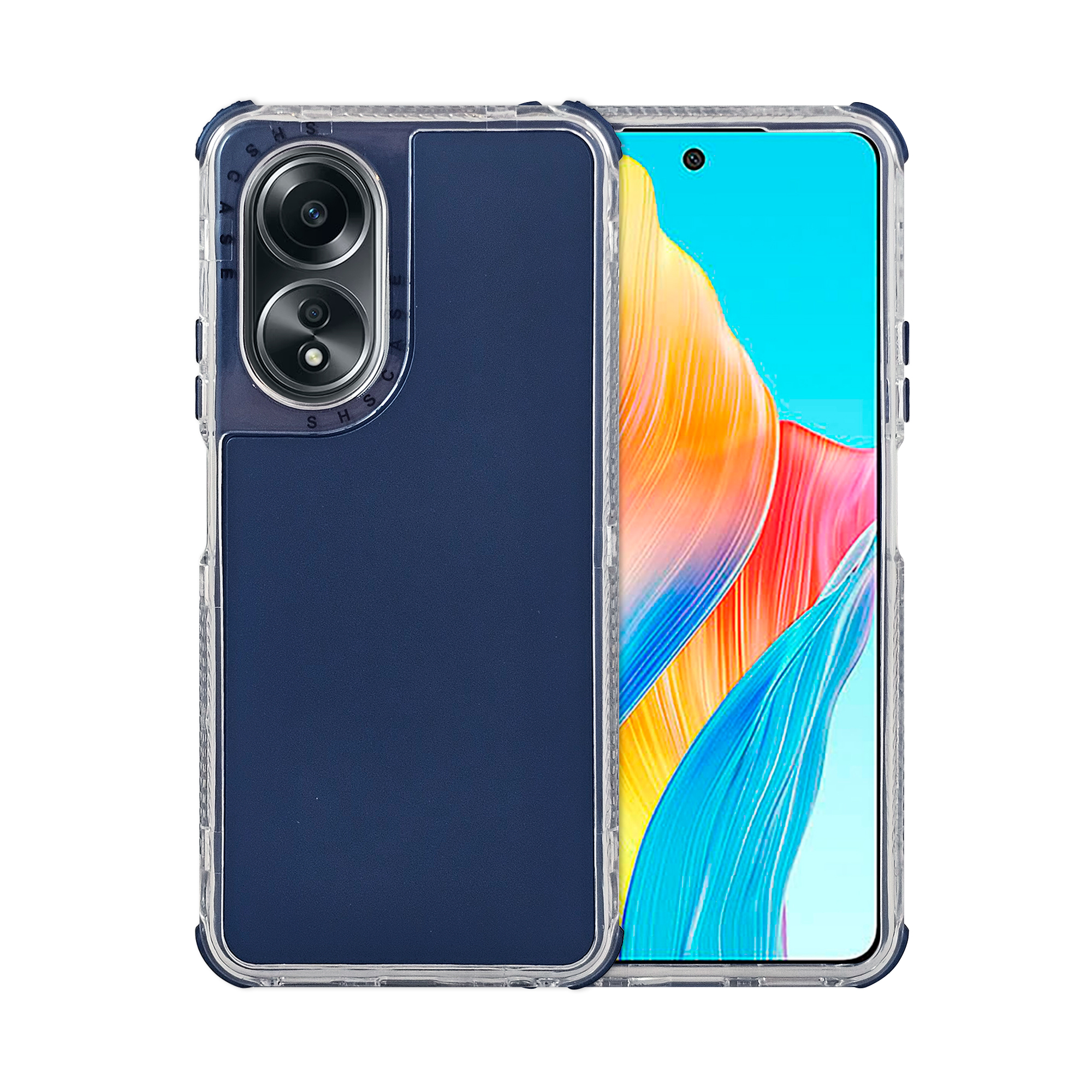 Funda Uso Rudo Rainbow 360 Azul Marino Para Oppo A58