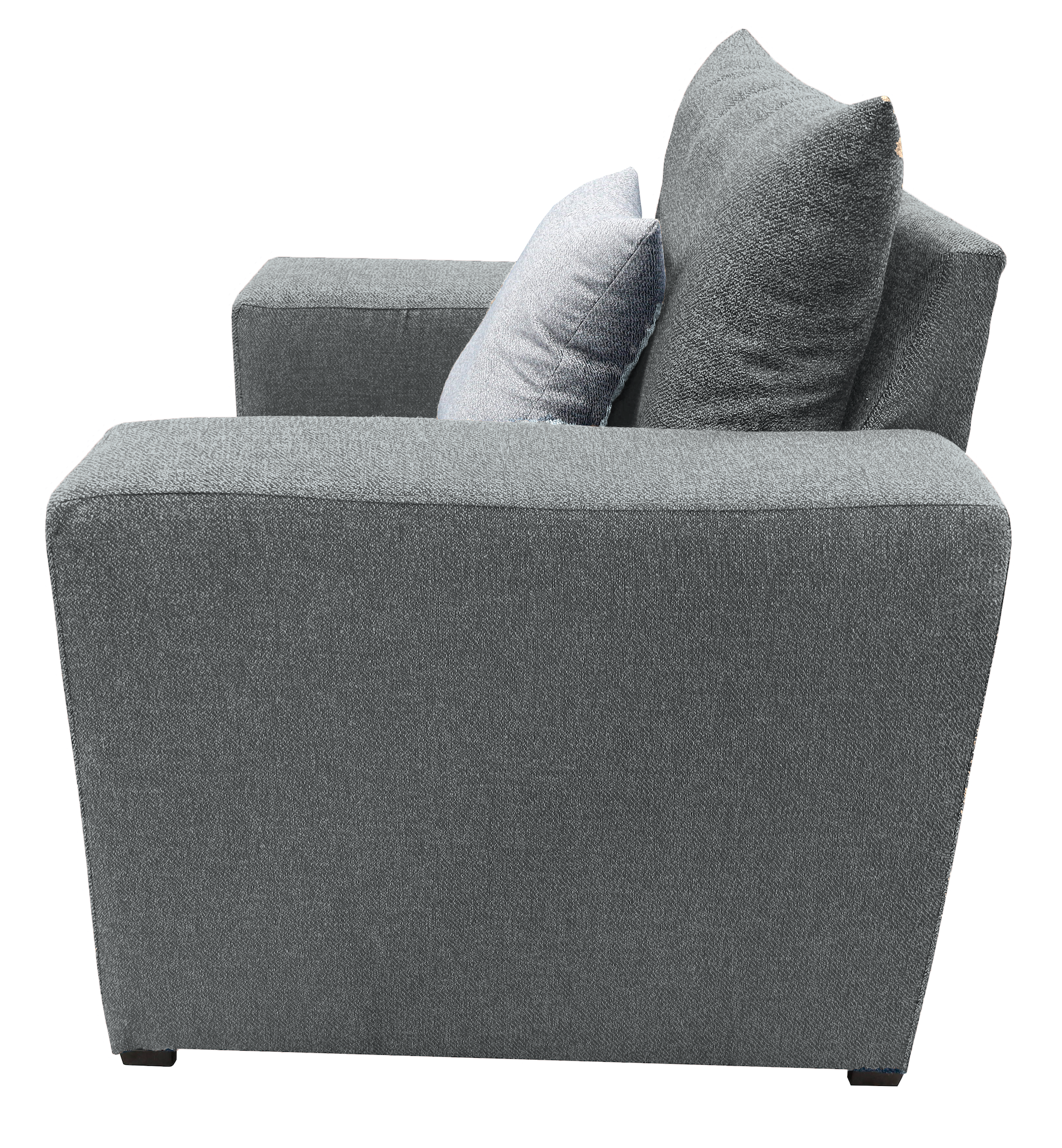 Sillon El Bazar Store Miami Lino Gris Oxford 1 plaza, Modular, Moderno, Sala