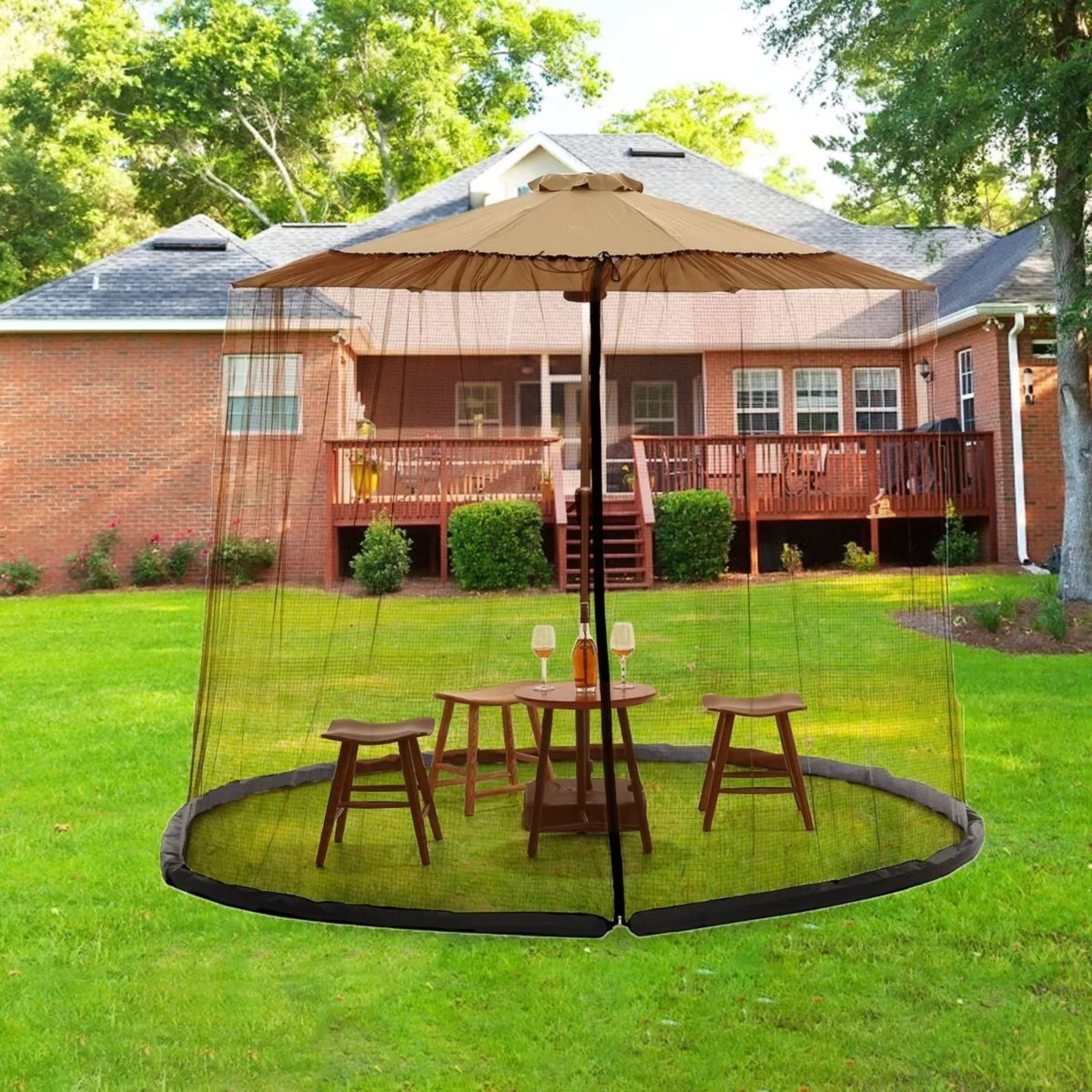 Mosquiteras De Sombrilla Para Jardín Patio 240*335cm