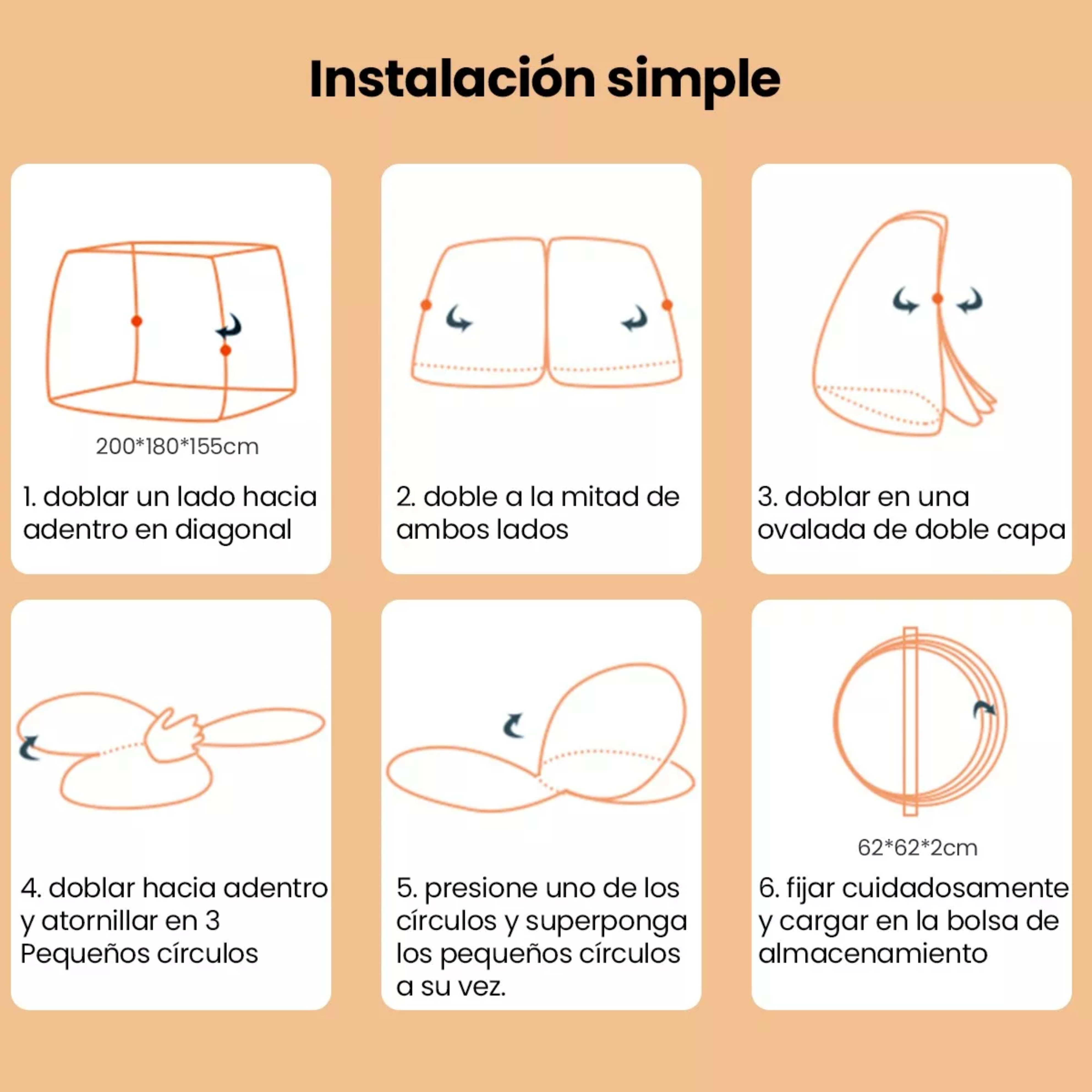 Tela Cortina Malla Mosquitera Cama Plegable Anti-mosquito
