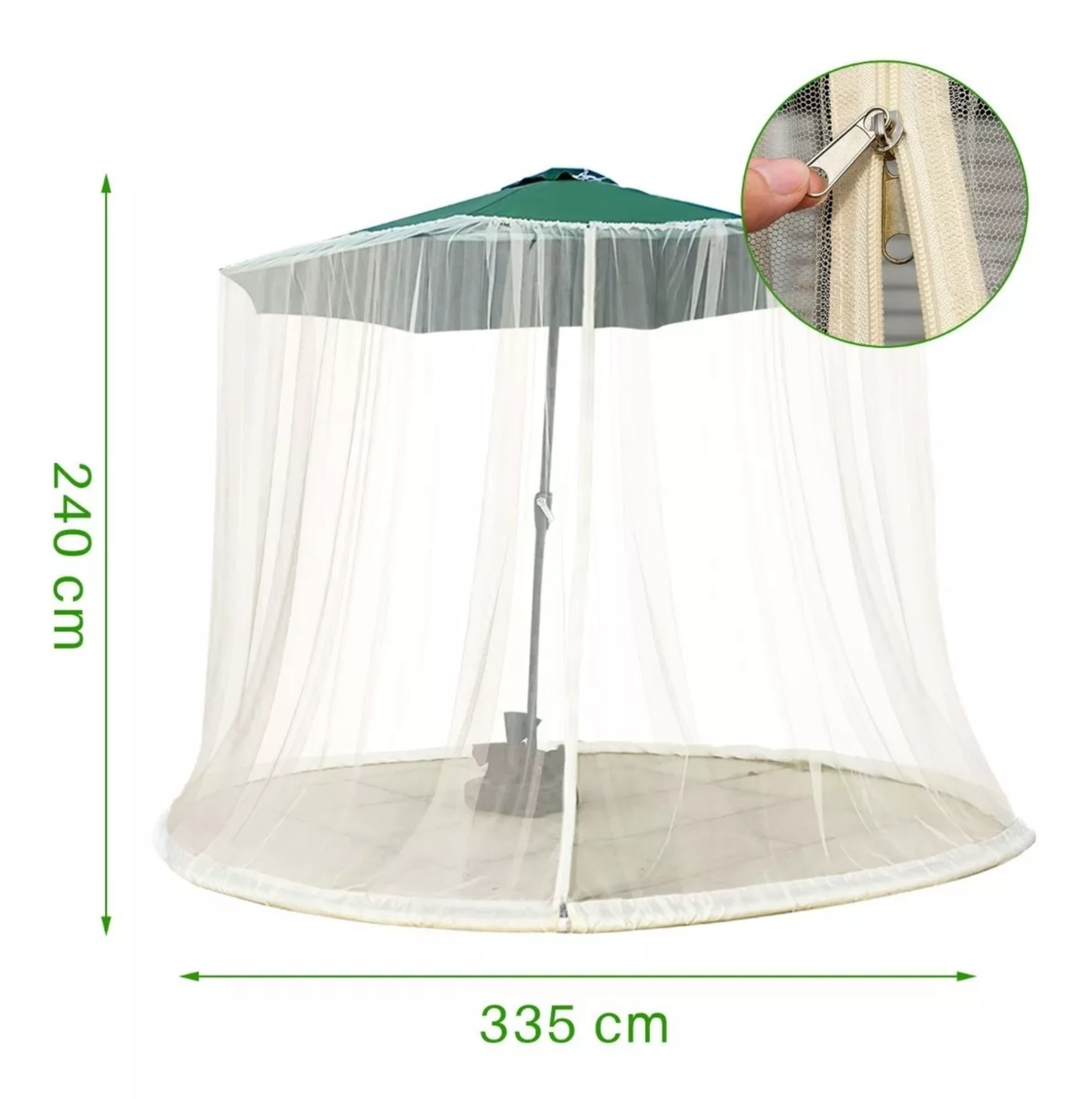 Mosquiteras De Sombrilla Para Jardín Patio 240*335cm
