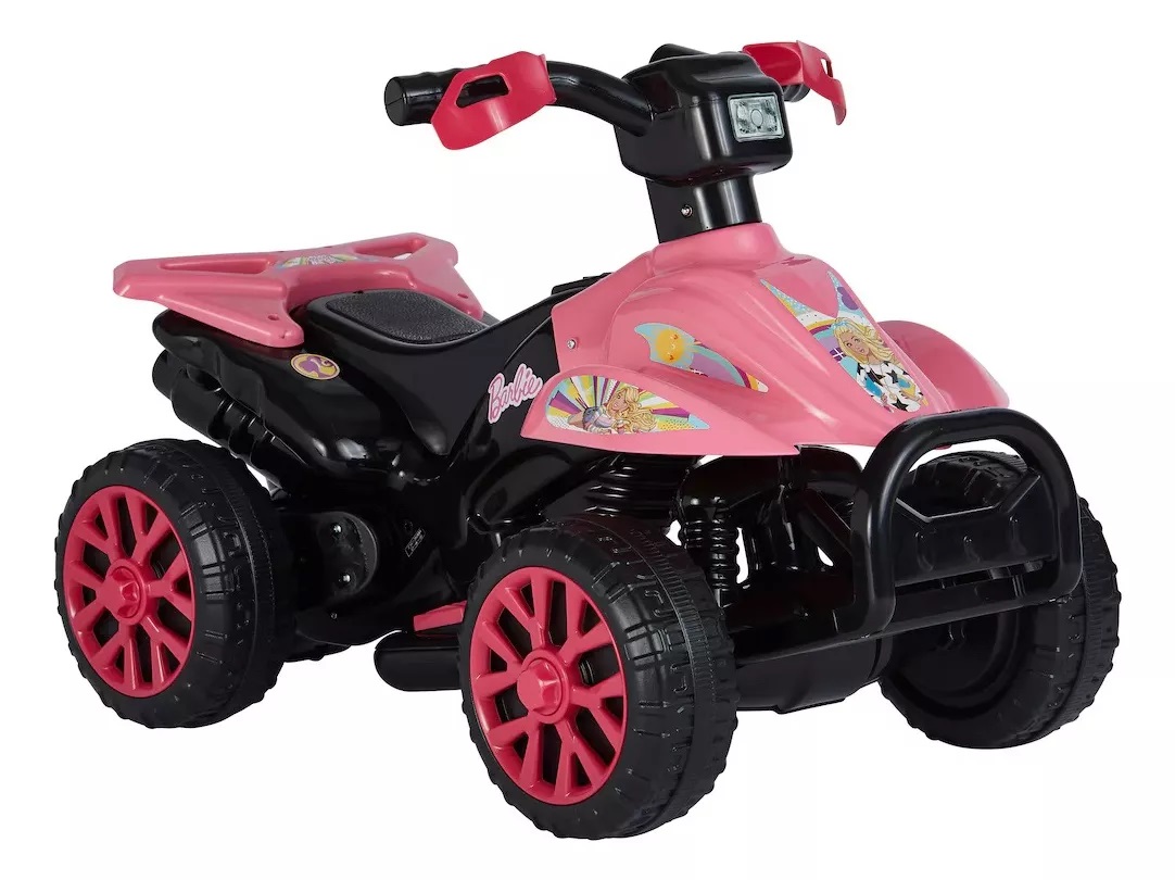 Montable cuatrimoto Eléctrica Barbie Rosa