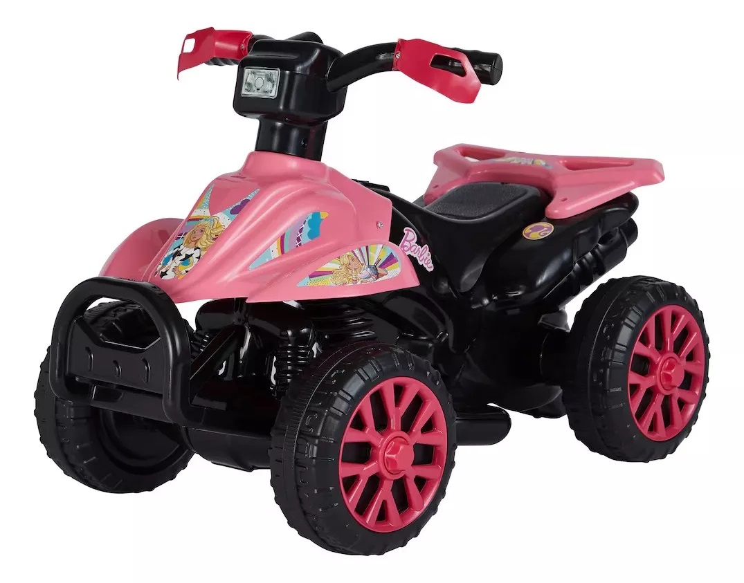 Montable cuatrimoto Eléctrica Barbie Rosa