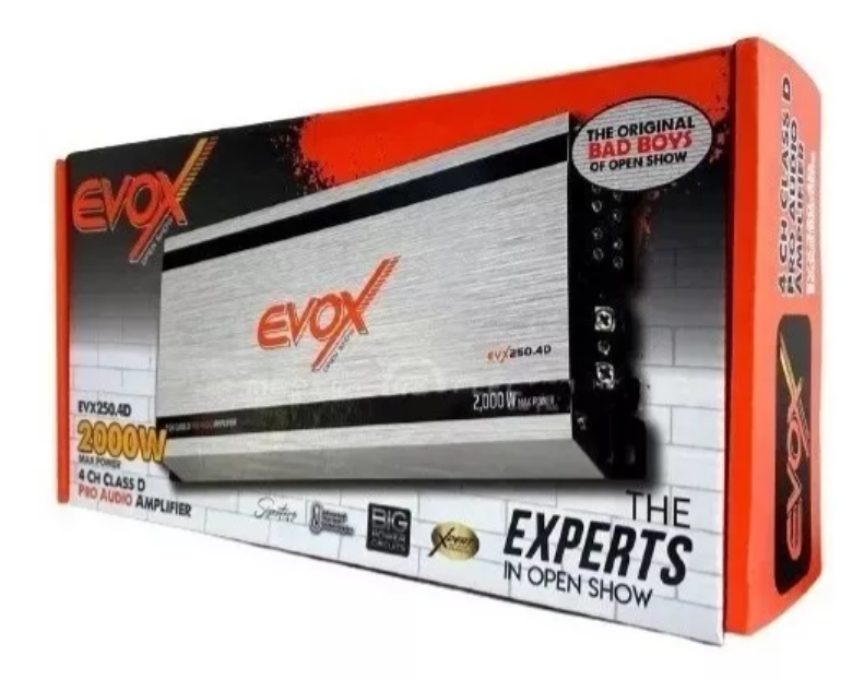 Amplificador Evox EVX250.4D CLASE D 250Wx4@4OHM 4 Canales